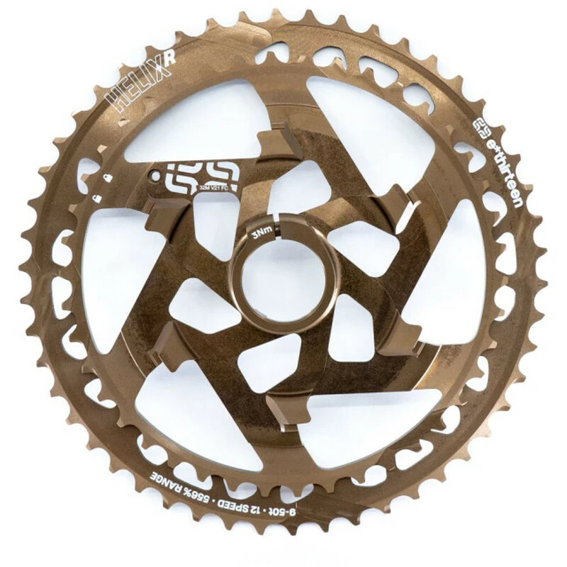 Ethirteen E13 Helix Race Cluster 42-50T 12-Speed, Bronze Aluminium Cogs Only 3 Ethirteen E13 Helix Race Cluster 42-50T 12-Speed, Bronze Aluminium Cogs Only